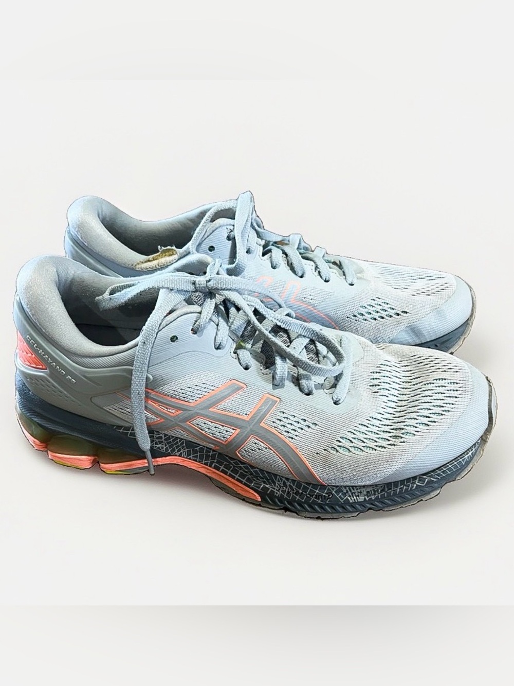 Asics Gel Kayano 26 Lite Show (Grey / Coral) (1012A536-020) Running Womens US 10